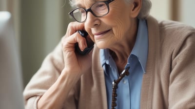 telephone elderly person to check they are ok