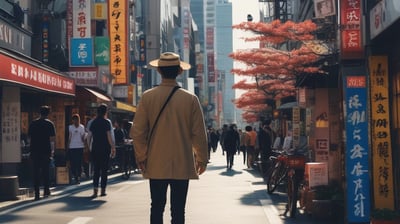 tokyo-planificatin de voyage- un homme à dubai