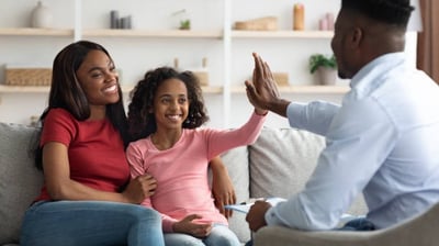 Family Therapy with a mother and daughter