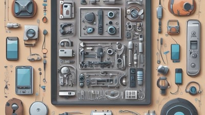 A dimly lit server room with multiple racks of computer servers surrounded by cables and various technical equipment. The space has an industrial feel with visible pipes and ductwork, and a sign on one rack stating 'Do not use'.