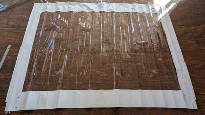 Marquee window wall repair. pvcfab