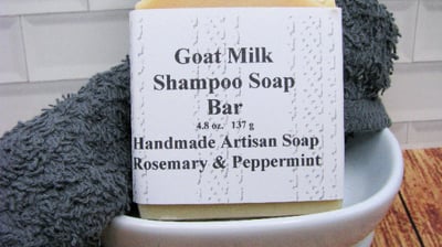 shampoo bar, scented rosemary peppermint
