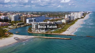 Oceanview aerial view of Boca Raton Florida