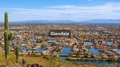 Aerial view of Glendale Arizona