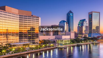 Waterfront view of downtown Jacksonville Florida