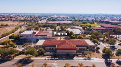 Aerial view of Peoria Arizona 