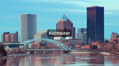 Bridge and water view in Rochester New York