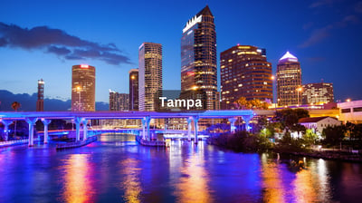 Waterfront view of downtown Tampa Florida