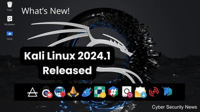 Kali Linux 2024.1 penetration testing and digital forensics platform.