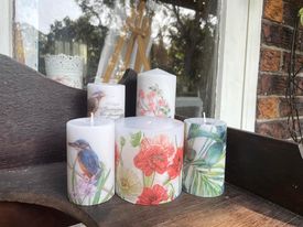 Decoupaged Candles