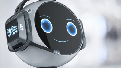 um robô fazendo atendimento