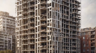 a bridge over a body of water under a blue bridge