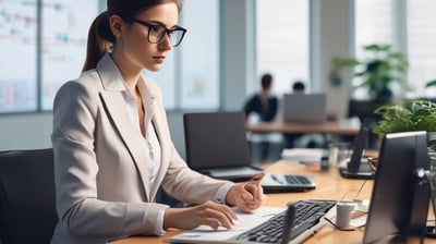 A web page from Razorpay displaying marketing content about financial services. The page includes a 3D illustration of a cube surrounded by floating labels with financial terms like 'Virtual Account' and 'Vendor Payouts'. The text encourages business growth through automated financial solutions. Navigation links for various services are visible at the top.