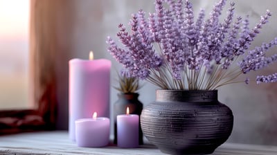 bougie violette freepik