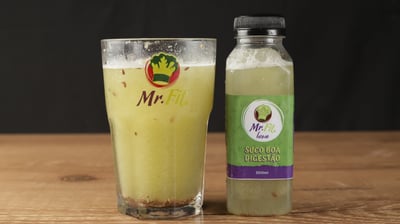 Suco Abacaxi, hortelã e linhaça