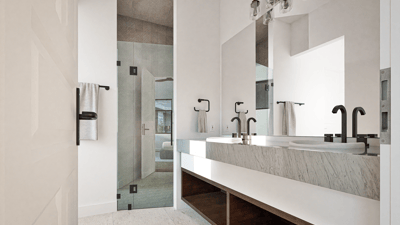 Interior Bathroom Rendering of a Luxury Townhome in Midway Utah