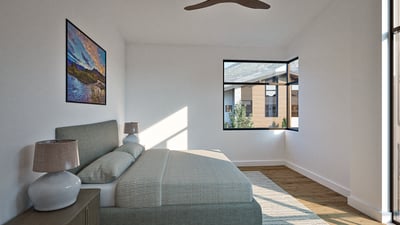 Interior Bedroom Rendering of Luxury Townhome in Midway, Utah