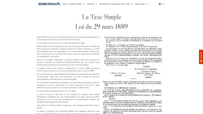 Taxe simple loi du 29 mars 1889