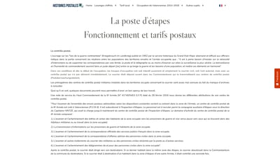 Poste d’étapes 1914-1918 Fonctionnement et tarifs