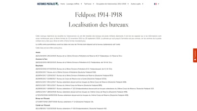 Localisation des bureaux de Feldpost