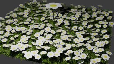 High-quality 3D wildflower scene created for VFX and animations.