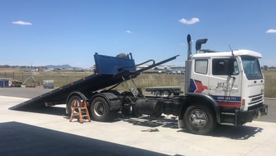 tilt tray loading makes towing easy