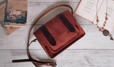 Leather shoulder bag, small shoulder bag for women