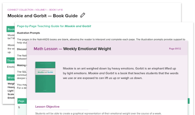 Teacher materials, including a book guide and lesson plan.