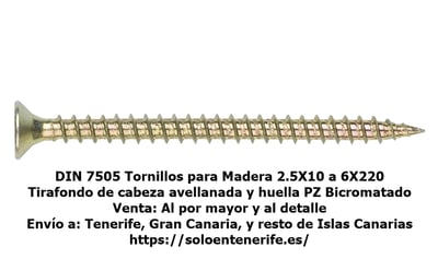 Tornillos para Madera en Tenerife