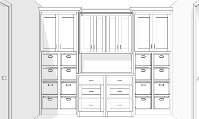 3D Laundry Storage Drawing