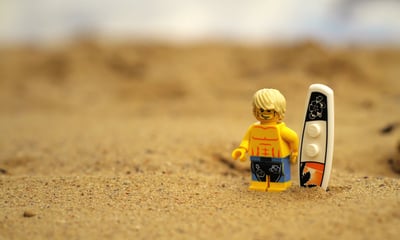 Lego banglentininkas ant smėlio, Palangoje