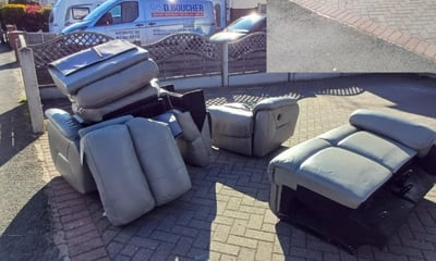 Before and after bulky waste cleared in Worcester by Hilton’s