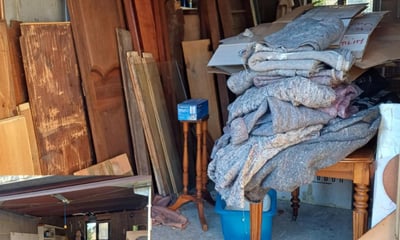Before and after garage and shed clearance in Worcester by Hilton’s