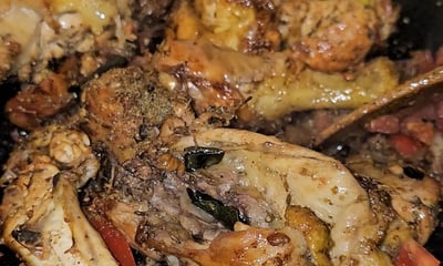 Poulet fumé frit