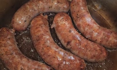 saucisses frit