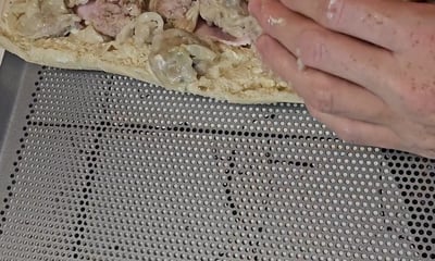 bouchon  avec baguette et jambon
