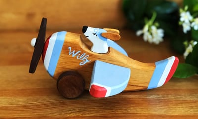 Wooden toy, Customized wooden airplane, Handmade wooden airplane, Toys for children 3 years old / Wooden toy for children