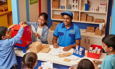 little post office, kids post office