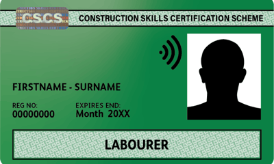 CSCS LABOURER GREEN CARD 