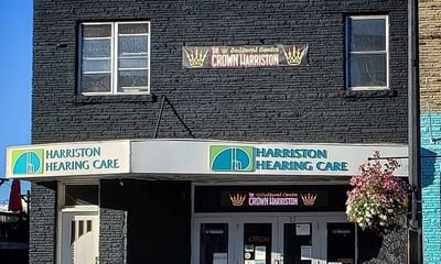 facade of the crown harriston and harriston hearing care