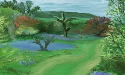 Blue Bonnet Trail with Old Rugged Cross