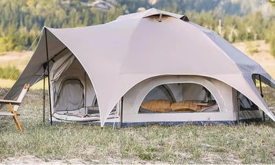 360° Panoramic View  Luxury Double Layer Glamping Bell Tent