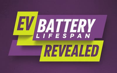 A purple and yellow banner: 'EV Battery Lifespan Revealed'