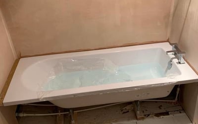 New bath installation carried out by trusted plumbers in Droitwich