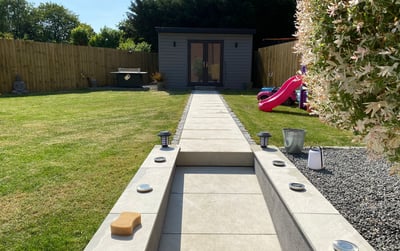 garden room and landscaping work in a garden in worcester area carried out by garden room in. the co