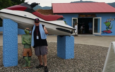 The Pirate finds a friend in Labadee, Haiti