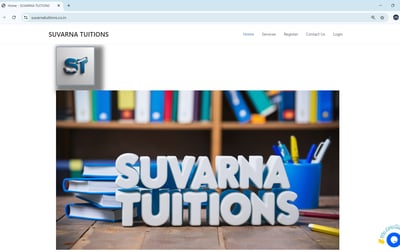 Website for Suvarna Tuitions in Vijayawada designed by Suvarna Visions