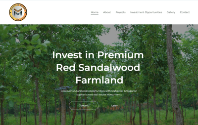 	Real estate website for Mahaveer Groups designed by Suvarna Visions