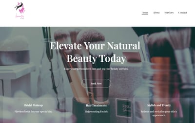 Ladies salon website for Beauty Secrets in Vijayawada by Suvarna Visions