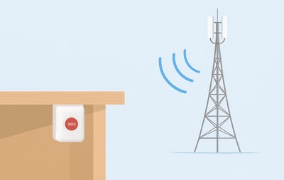 Telecom antenna receiving wireless signal from a distance